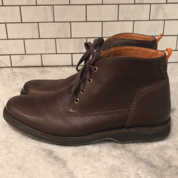 Tommy Bahama Boots Mens 12 Brown Leather Edisto Ankle Made in Brazil Chukka - Picture 4 of 11